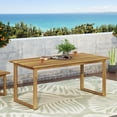 thumbnail image 1 of Christopher Knight Home Nibley Outdoor Acacia Wood Outdoor Dining Table by  - 71"W x 34"D x 30"H Teak, 1 of 5