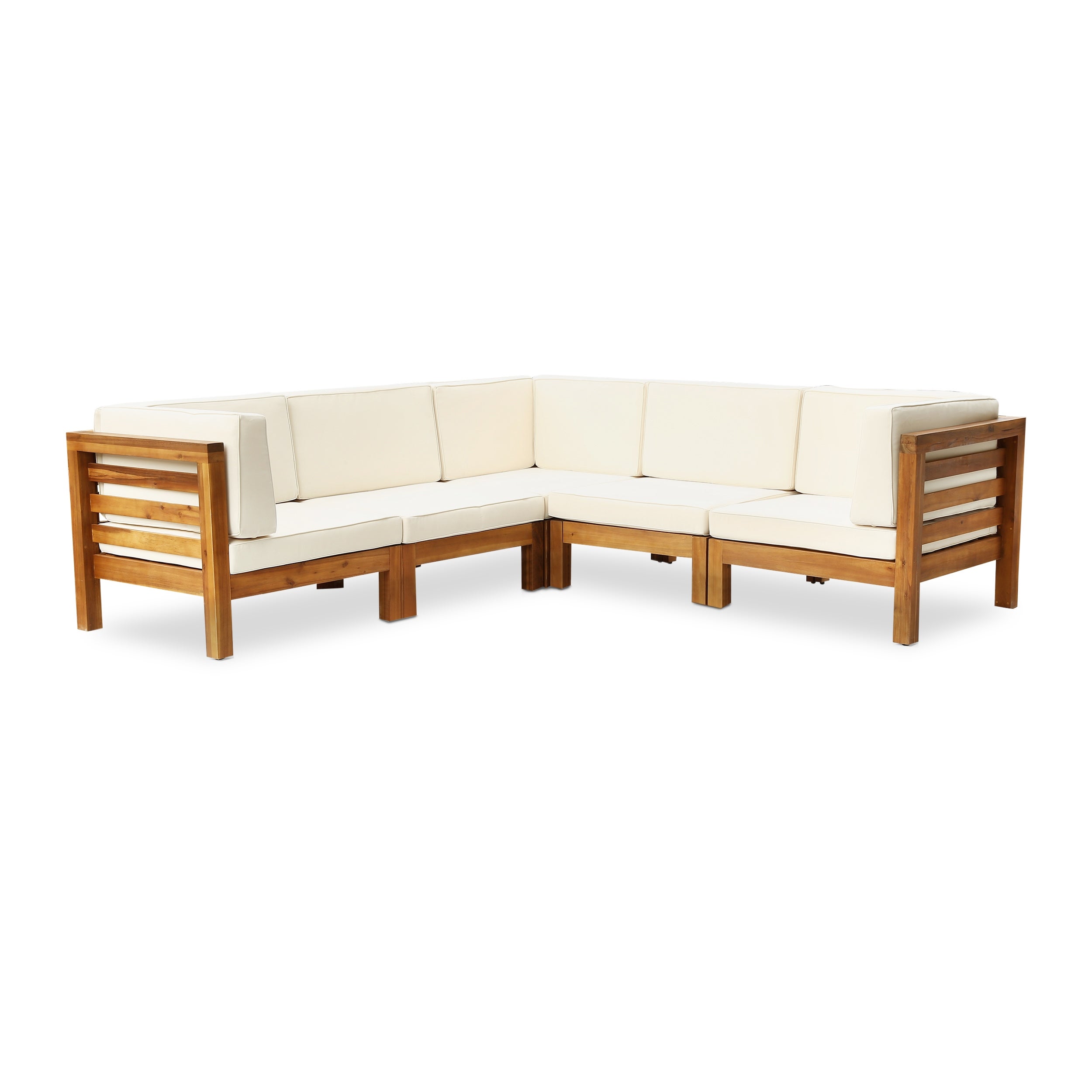 Christopher Knight Home Oana Outdoor 5seat Acacia Sectional Set by