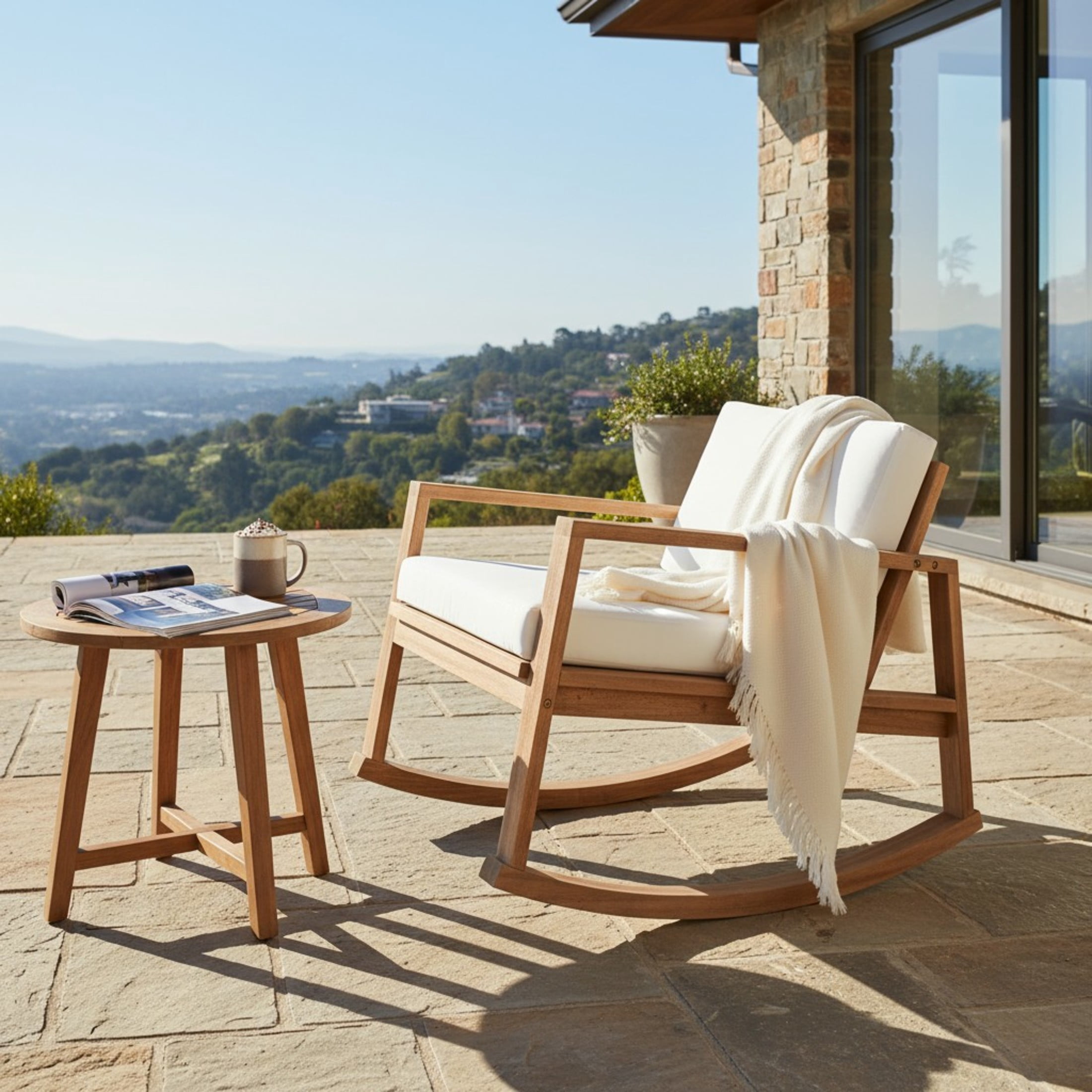 Christopher Knight Home Outdoor Acacia Wood Rocking Chair with