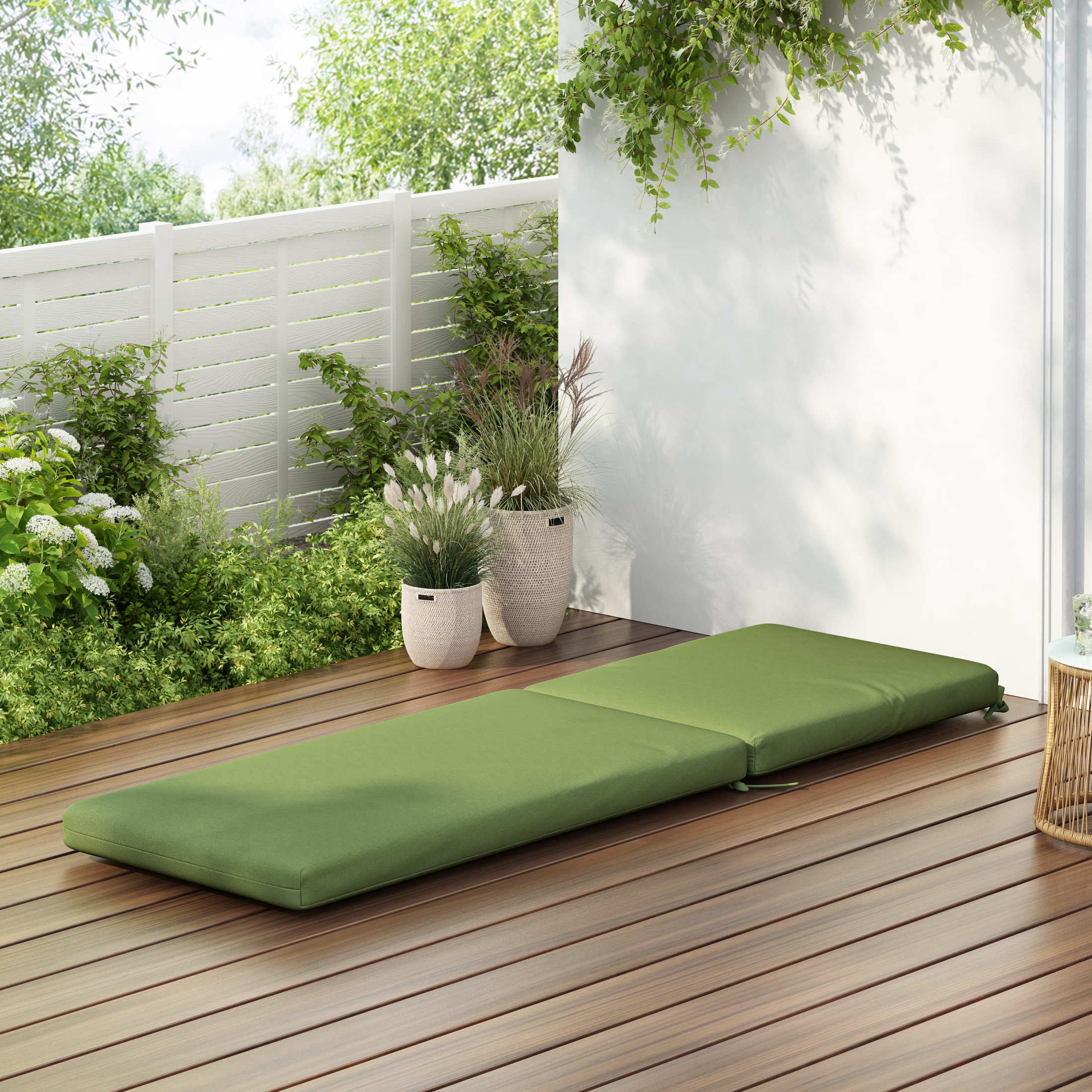 Christopher Knight Home Outdoor Chaise Lounge Cushion, 75"x 23"x 3", Green