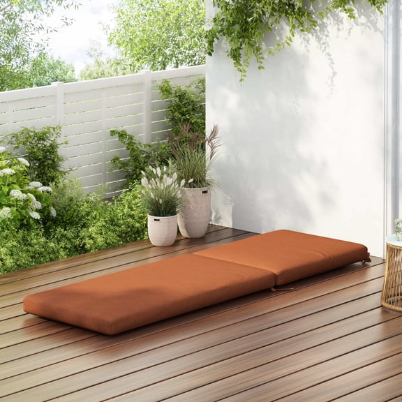 Christopher Knight Home Outdoor Chaise Lounge Cushion, 75"x 23"x 3", Orange