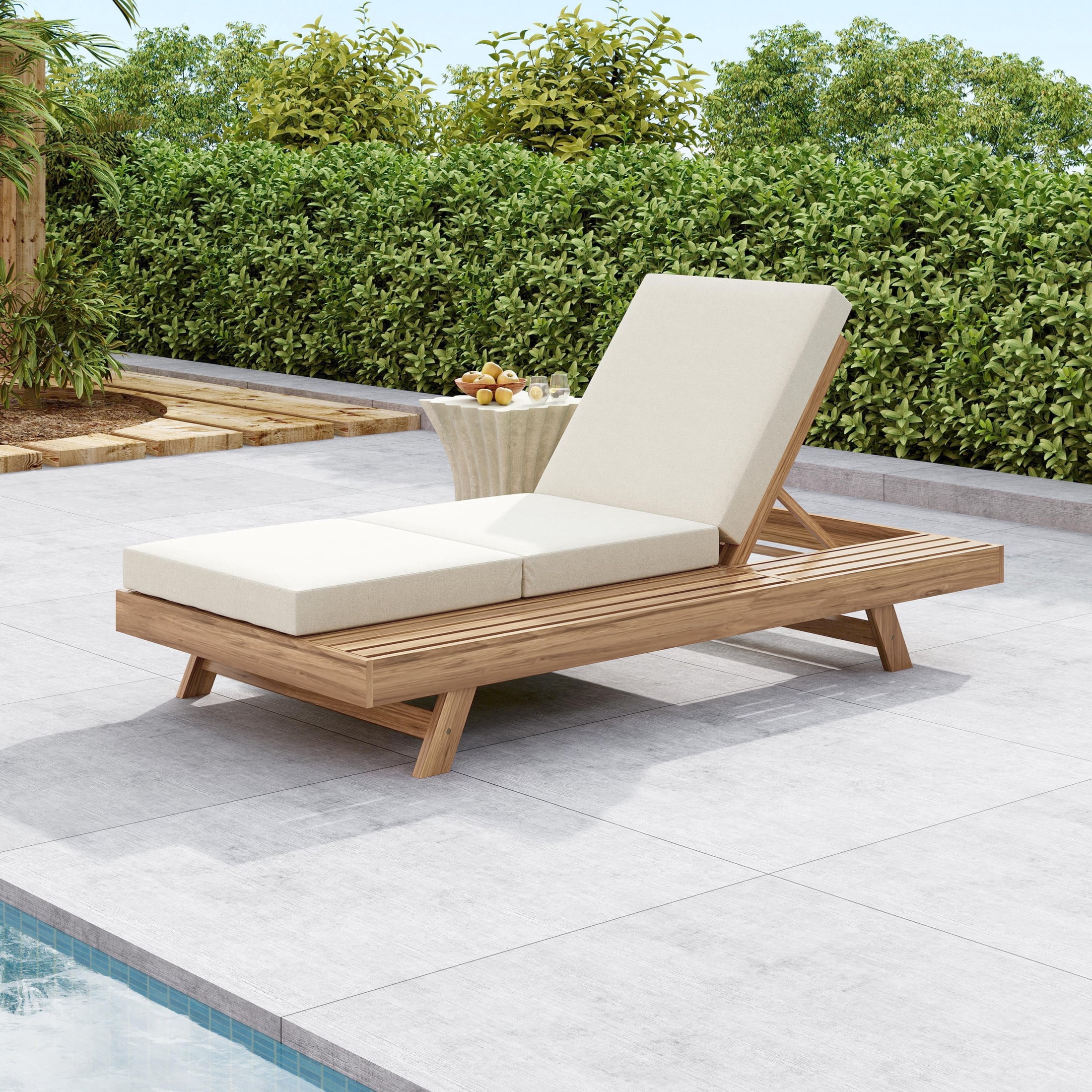 Christopher Knight Home Outdoor Chaise Lounge with Tri-Folding Cushion ...