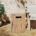 thumbnail image 1 of Christopher Knight Home Outdoor Round Propane Tank Cover, Lightweight Concrete Side Table, Brown, 1 of 8