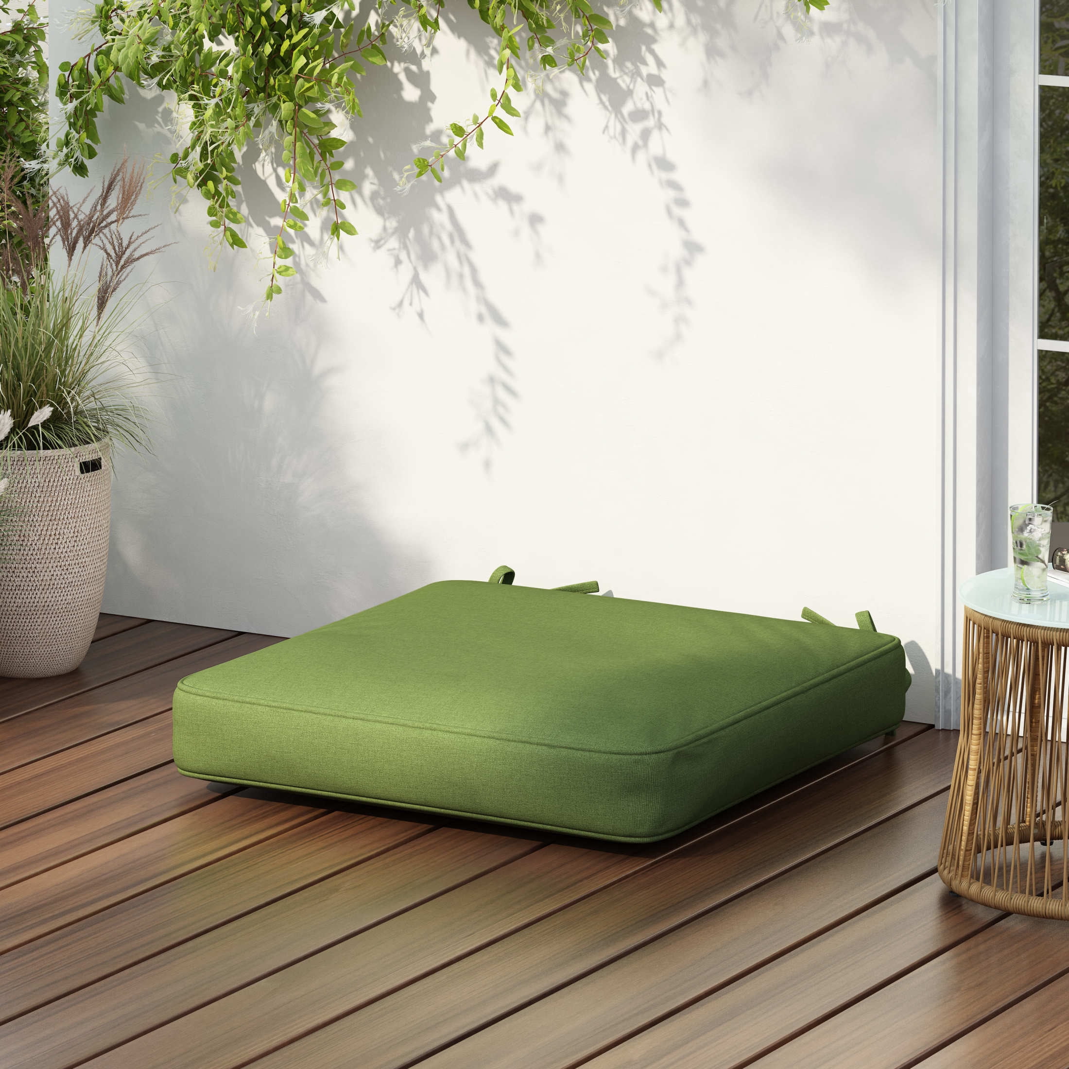 Christopher Knight Home Outdoor Seat Cushion, 19"x 19"x 3", Green
