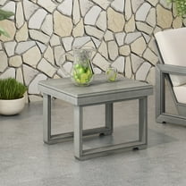 Christopher Knight Home Outdoor Side Table with Light Gray Acacia Wood, Rustic Patio End Table