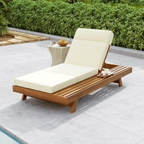 Christopher Knight Home Patio Chaise Lounge with Quad-Folding Cushion, Adjustable 4-Position Backrest, Beige