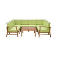 thumbnail image 1 of Christopher Knight Home Perla Outdoor 9-piece Sectional Sofa Set by  Green, 1 of 5
