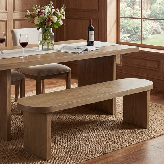 Christopher Knight Home Pine Dining Bench - 62.9"L, 350lbs Capacity, 3 People