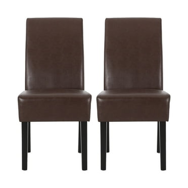 Christopher Knight Home Pollards  Upholstered Dining Chairs (Set of 2) by  Dining Chairs Espresso/ Dark Brown/ Faux Leather Espresso Finish, Wood