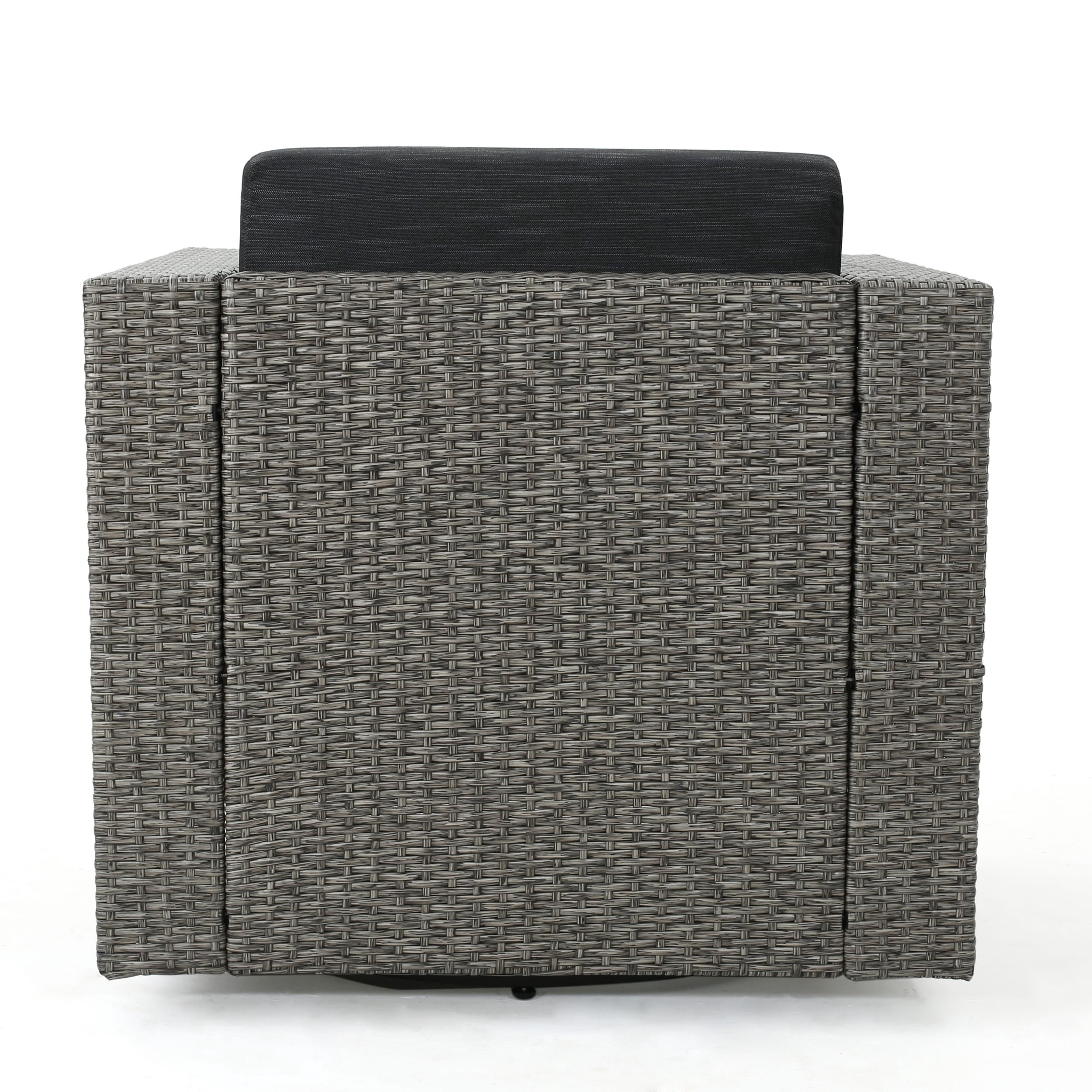 Christopher Knight Home Puerta Outdoor Wicker Swivel Club Chair by Mix