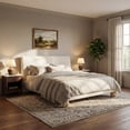 thumbnail image 1 of Christopher Knight Home Queen Boucle Upholstered Bed Frame with Thick Headboard, Off White, 1 of 11