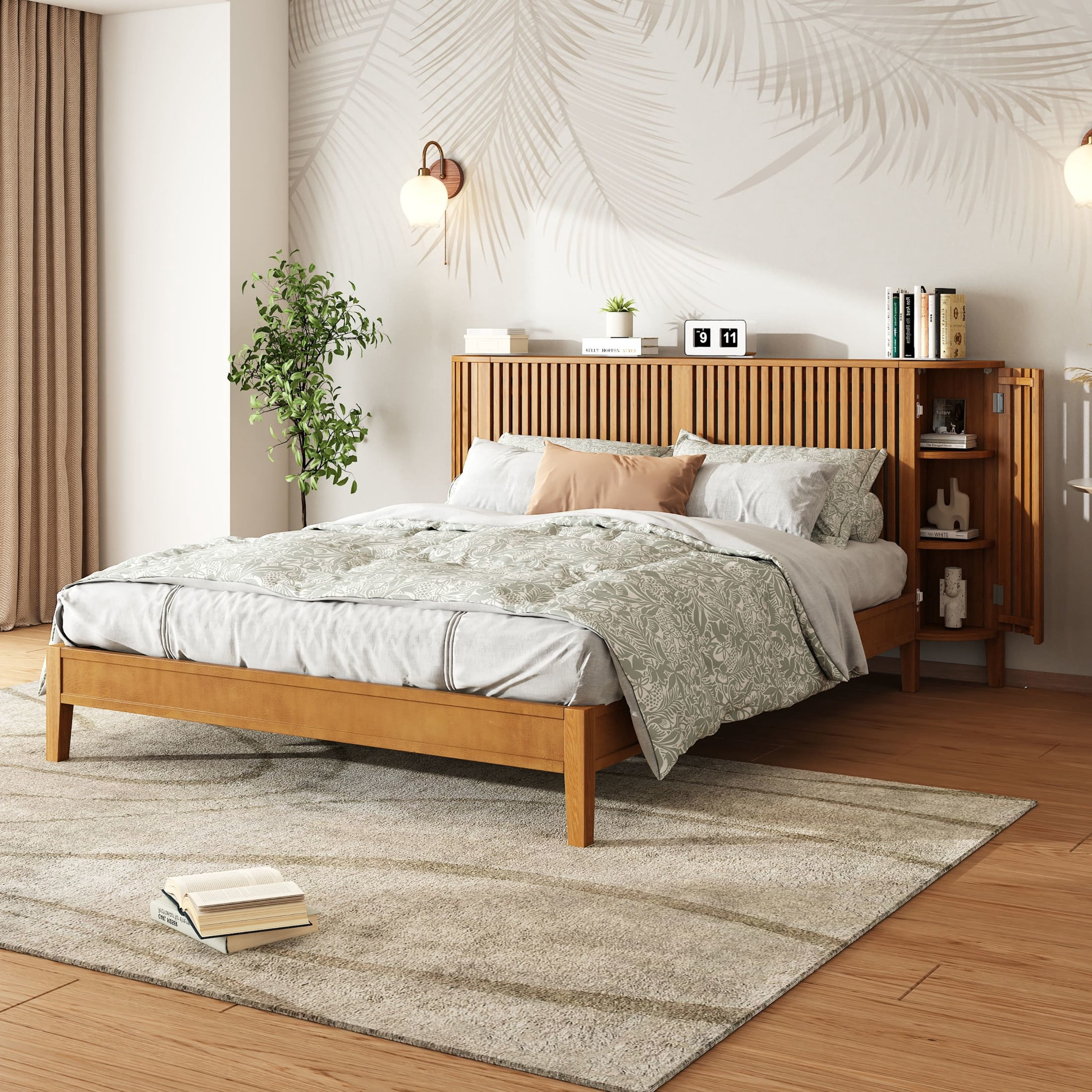 Christopher Knight Home Queen Size Pine Wood Bed Frame with Slat ...