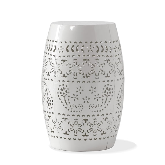 Christopher Knight Home Ruby Outdoor 12" Iron Side Table, White