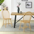 thumbnail image 1 of Christopher Knight Home Rustic Dining Chairs with Slatted Backs, Solid Wood Frame, Natural, Set of 2, 1 of 8
