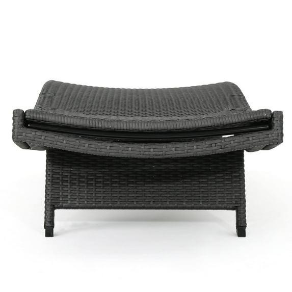 Christopher Knight Home Salem Outdoor Grey Wicker Chaise Lounge Chair by Grey No Cover 1-Piece