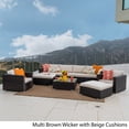 thumbnail image 1 of Christopher Knight Home Santa Rosa Outdoor Wicker 9-Piece Sectional Sofa with Cushions by  Sectional,Sets,Ottomans multi-brown/beige, 1 of 5