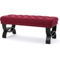 thumbnail image 1 of Christopher Knight Home Scarlett Tufted Fabric Ottoman Bench, Deep Red, 1 of 10
