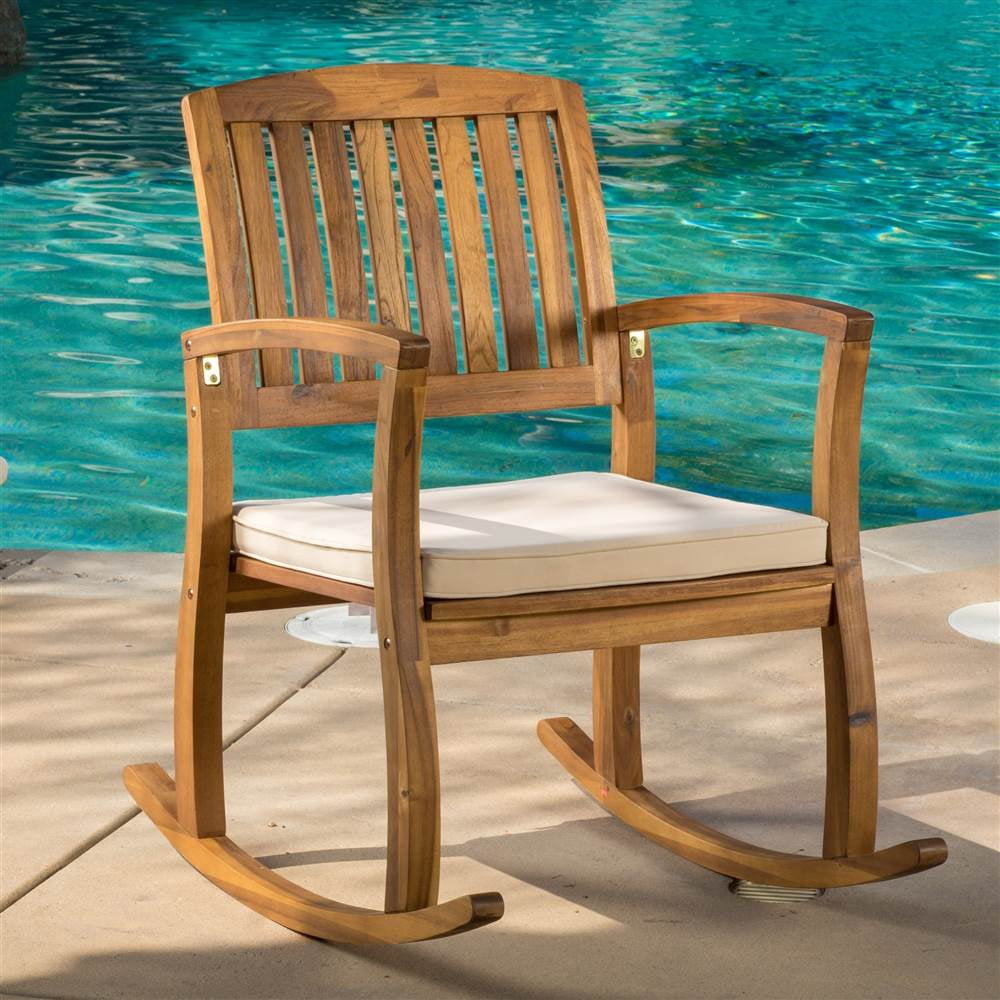 Christopher Knight Home Selma Teak Finish Acacia Rocking Chair with