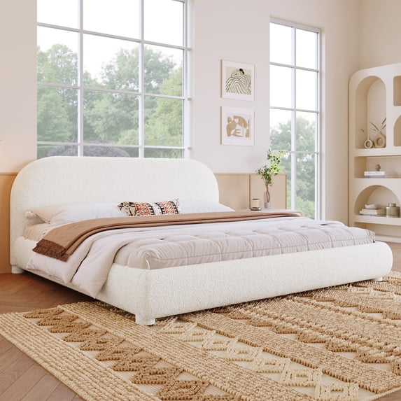 Christopher Knight Home Simple Modern King Size Bed Frame with Curved ...
