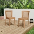 thumbnail image 1 of Christopher Knight Home Stackable Patio Dining Chairs with Ratten and Metal Frame, Beige, Set of 2, 1 of 19