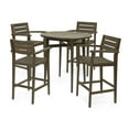 thumbnail image 1 of Christopher Knight Home Stamford Outdoor Rustic 5 Piece Acacia Wood Bar Set by  gray, 1 of 5