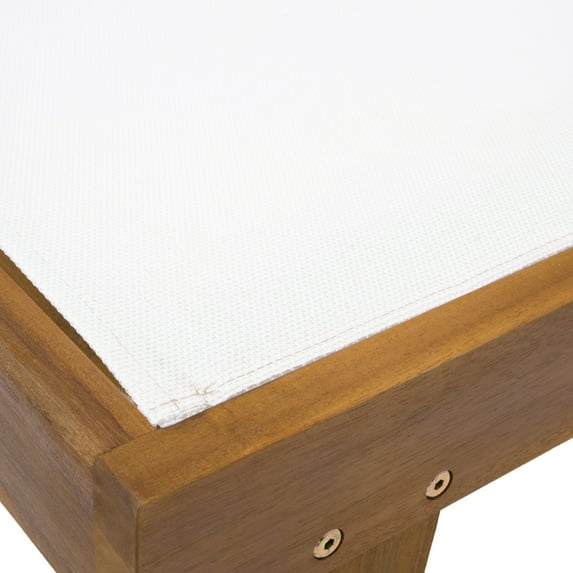 Christopher Knight Home Summerland Outdoor Acacia and Mesh Chaise Lounge Brown