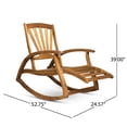 thumbnail image 1 of Christopher Knight Home Sunview Outdoor Acacia Rocking Chair with Footrest by  teak finish, 1 of 5