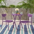 thumbnail image 1 of Christopher Knight Home Taro 3-piece Modern Outdoor Bistro Set by  matte purple, 1 of 5