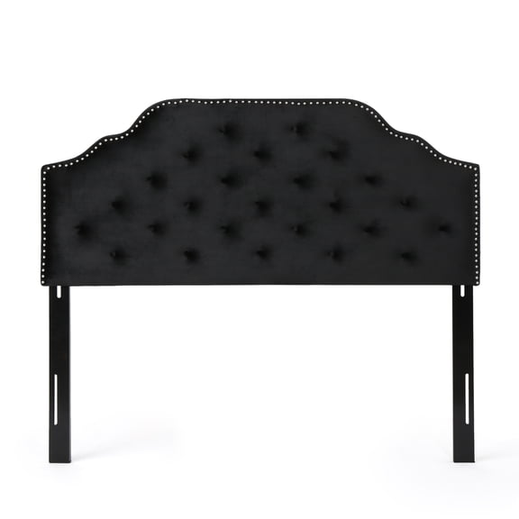 Christopher Knight Home Tufted Queen Headboard - Solid Wood, Metal Legs, Modern Button Tuffted Design