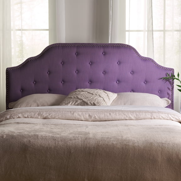 Christopher Knight Home Tufted Upholstered Queen Headboard - Solid Wood Legs, Adjustable Height