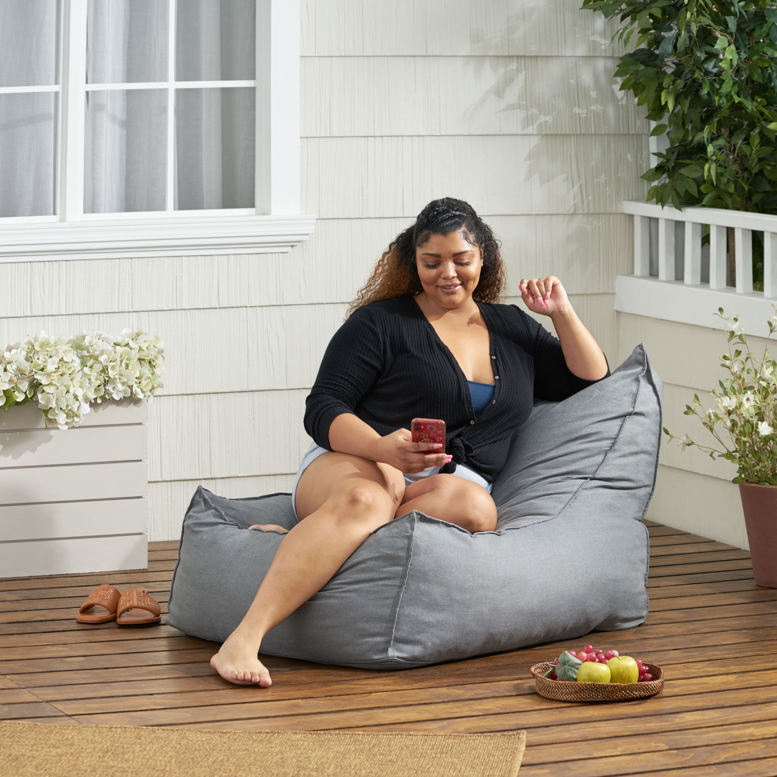 Christopher Knight Home Tulum Indoor Outdoor Bean Bag Lounger by