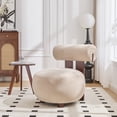 thumbnail image 1 of Christopher Knight Home Velvet Upholstered Accent Chair with Solid Wood Frame, Light Brown + Walnut, 1 of 10