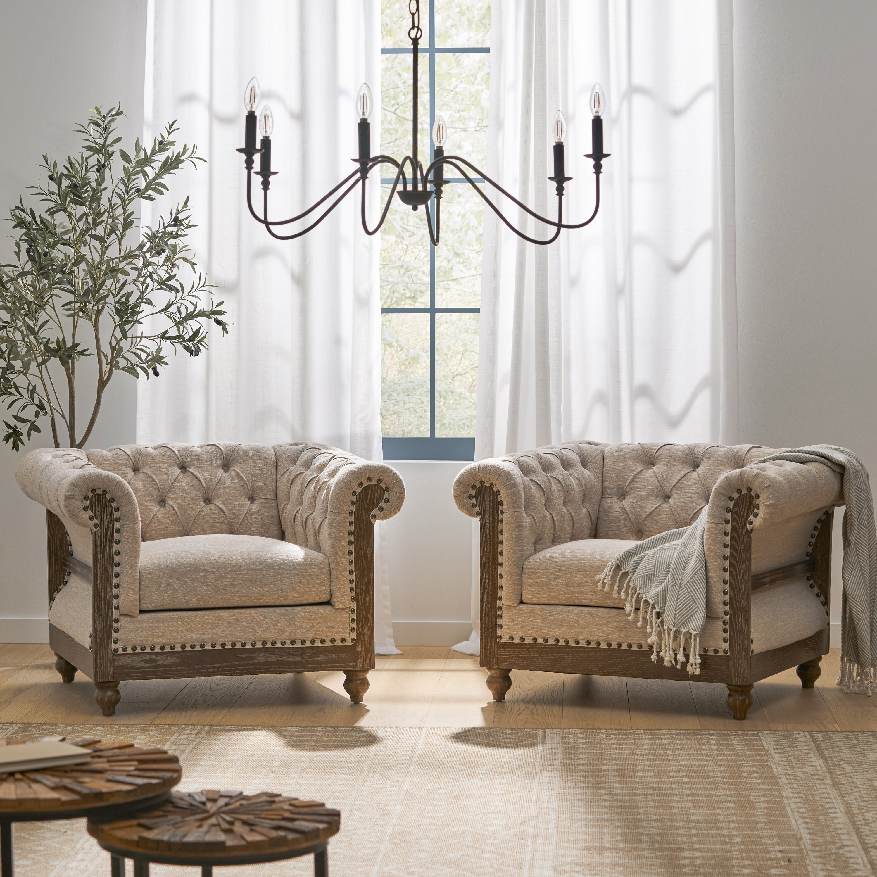 Christopher Knight Home Voll Fabric Club Chairs (Set of 2) by Dark