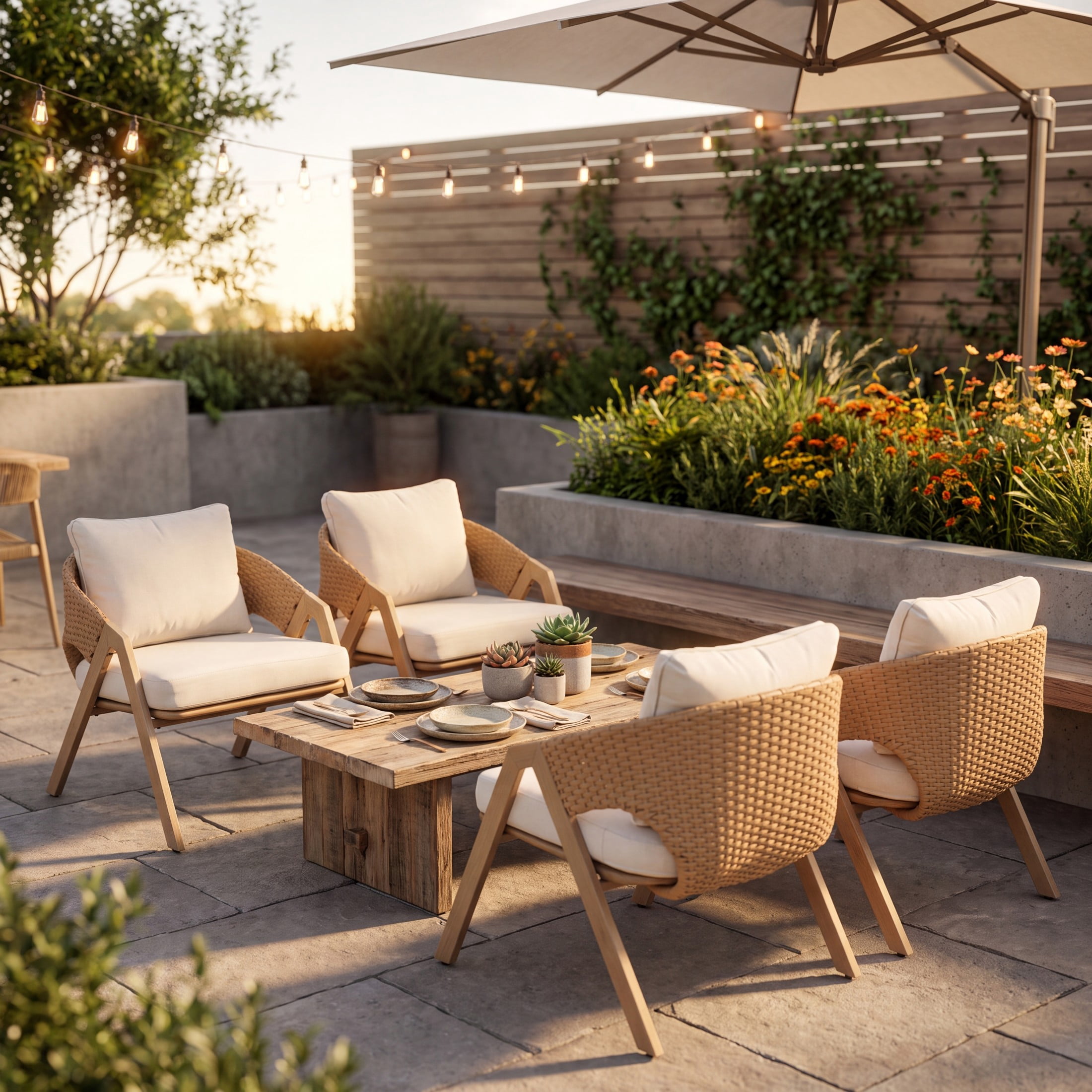 Christopher Knight Home Wicker Rattan Outdoor Lounge Chair with Cushions, Steel Frame, White, Set of 4