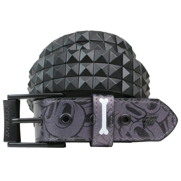 Christopher Luke Skull Vegan Faux Leather Belt [Black]