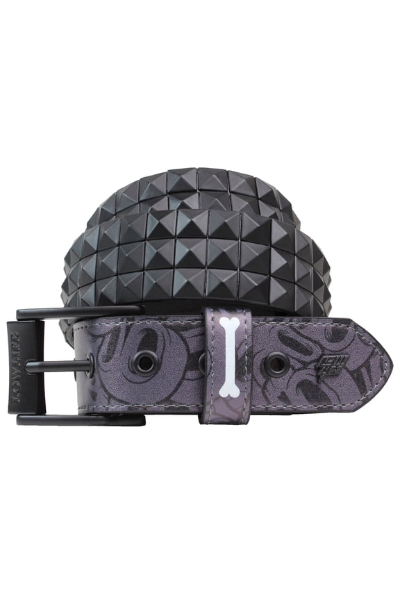 Christopher Luke Skull Vegan Faux Leather Belt [Black]