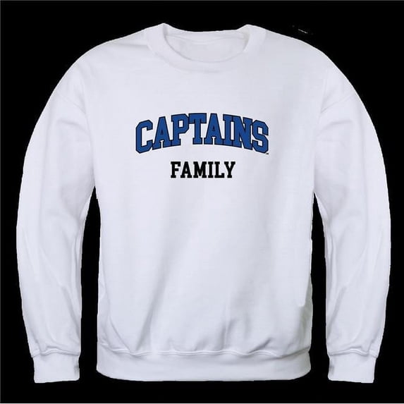 Christopher Newport University Captains Family Crewneck Sweatshirt, White - Large