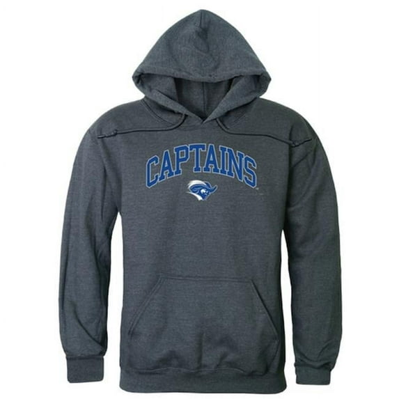 Christopher Newport University Men Campus Hoodie, Heather Charcoal - 2XL