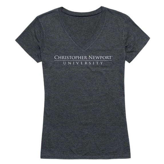 Christopher Newport University Women Institutional Short Sleeve T-Shirt, Heather Charcoal - Large