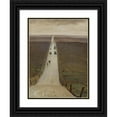 thumbnail image 1 of Christopher R. W. Nevinson 15x18 Black Ornate Wood Framed Double Matted Museum Art Print Titled - The Road from Arras to Bapaume, 1 of 5