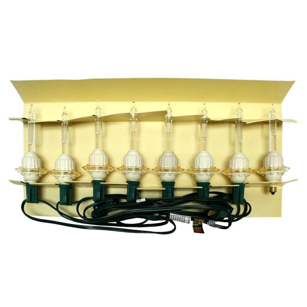 Christopher Radko Christmas 7 Light White Bubble-Brite Retro Set