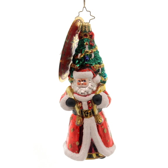 Christopher Radko Balsam Winter Nicholas Glass Ornament Santa Tree 1018179