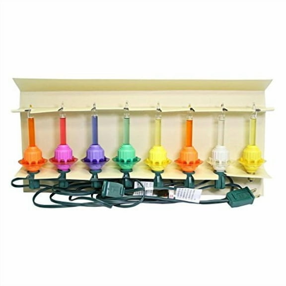 Christopher Radko Bubble Brite Retro Bubble Light String Set - Y/W/G/O/W/P/LP/Y