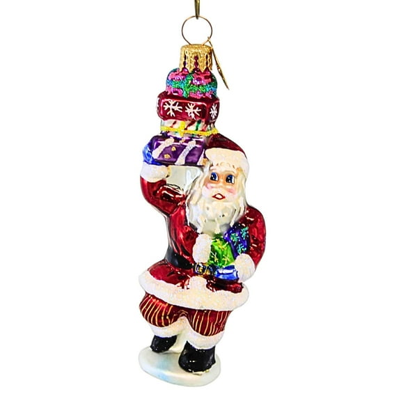 Christopher Radko Company 4.25In Did Someone Say Gifts? Gem, Glass, Ornament Santa Gem Presents 107820