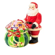 Christopher Radko Company 4.50In Splendid Santa Salt & Pepper Set, Ceramic, Home For The Holiday 2011972