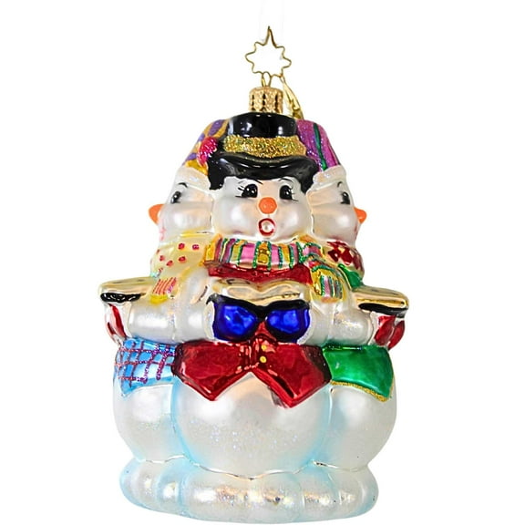 Christopher Radko Company 4.75In Singing In A Winter Wonderland, Glass, Ornament Snowmen Caroling 205070