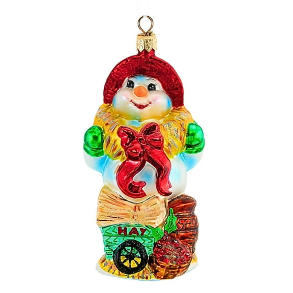 Christopher Radko Company 5.25In Farmer Frost, Glass, Ornament Christmas Farm Snowman 2780