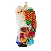 Christopher Radko Company 5.50In Hamper Scamper, Glass, Ornament Santa Toys Christmas 991680