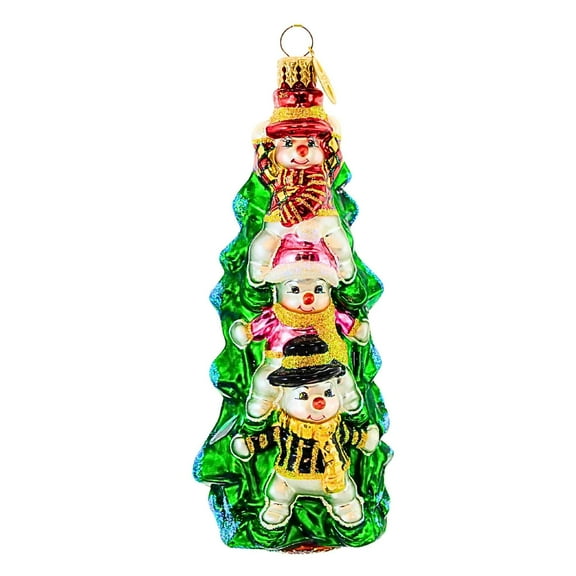 Christopher Radko Company 5.50In Snow Stacked Sbk, Glass, Christmas Snowmen Tree 011054S