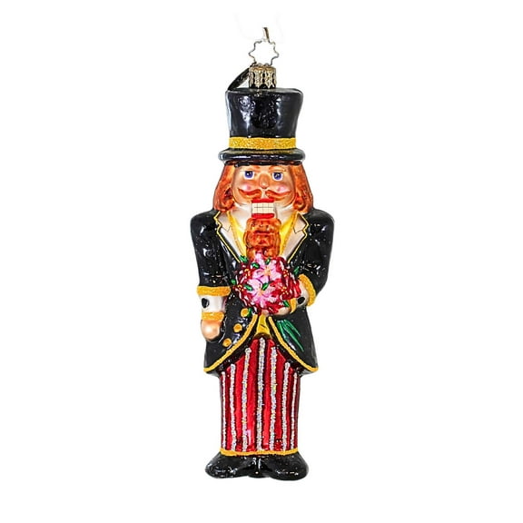 Christopher Radko Company 6.50In Nuts About You, Glass, Ornament Nutcracker Tux 1011550